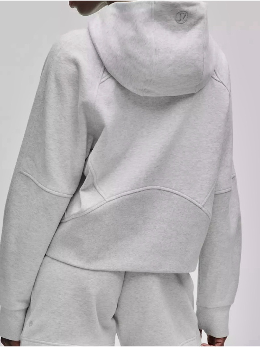 lululemon Light Gray Half-Zip Scuba Hoodie - Picture 2 of 7